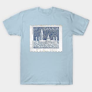 Vintage 1980 Parliament of Canada Stamp T-Shirt